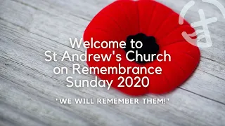 ST ANDREWS REMEMBRANCE SUNDAY 8TH NOV 2020