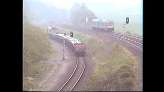 Freight and passenger trains on the Midland Main Line - May 2000