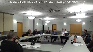 Peabody Public Library Board of Trustees Meeting 12-13-2023