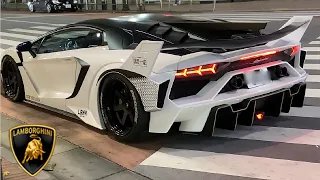 夜の渋谷に響く爆音空ぶかし【電飾ランボ 諸星一家参上！】🔥初見 LB-Silhouette WORKS AVENTADOR GT Evo🔥 2022/02/05