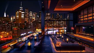 Late Night Jazz Lounge 🍷 Elegant Jazz Saxophone Music In A Cozy Rooftop Bar Ambience