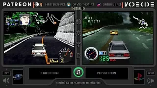 Initial D (Sega Saturn vs Playstation) Side by Side Comparison