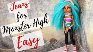 DIY JEANS EASY for Monster High, Barbie, Bratz, Blythe, Pullip and And All Other Dolls