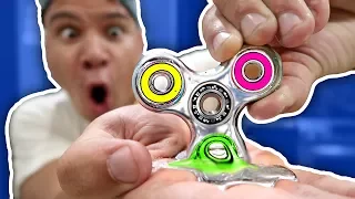 DIY GALLIUM FIDGET SPINNER MELTS IN HAND!!! Rare Liquid Mirror Fidget Spinner Toys & Tricks