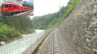 ★ 4K 🇨🇭Cab Ride Landquart - Chur - Disentis, Switzerland [07.2020]