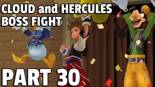 CLOUD and HERCULES BOSS FIGHT - HERCULES CUP - KINGDOM HEARTS 1 HD Walkthrough Gameplay - Part 30