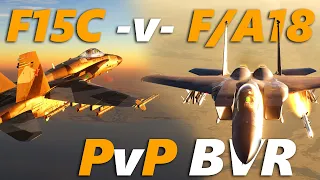 DCS: F15C Beyond Visual Range engagement vs 2 F/A18 Hornets | PvP | Digital Combat Simulator | 4K