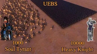 1000 Soul Tyrants vs 10000 Heavy Knight | Ultimate Epic Battle Simulator |