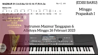 Instrumen Mazmur Tanggapan ( EDISI BARU ) - Minggu Prapaskah I Minggu 26 Februari 2023 - Tahun A