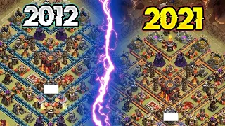 Coc 2012 Vs 2021 🔥 | Clash Of Clans Evolution 2012 To 2021 | Evolution Of Coc