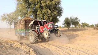 Arjun 605 Di Tractor big Trolley pulling very hard || Mahindra Arjun ultra-1 605 Di Tractor