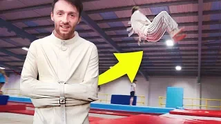 WORLDS HARDEST FLIPS in a STRAITJACKET!?