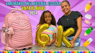 ARRUMANDO E ORGANIZANDO MEU MATERIAL ESCOLAR PARA VOLTA ÀS AULAS - FAMÍLIA SIQUEIRA OFICIAL