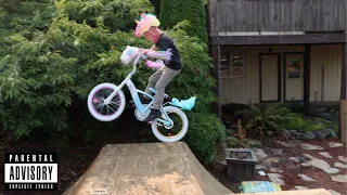 7 Yr Old Boy Kills It On Girl Princess Walmart Bike! -“My Bikes Too Lit” - @CaidenBmx