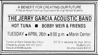 Jerry Garcia Acoustic Band - 4/26/88 - Marin County Veteran's Auditorium - San Rafael, CA - aud
