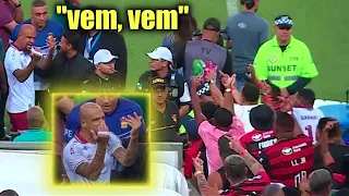 Felipe Melo desafiando torcedores flamenguistas 👊 | Flamengo x Fluminense