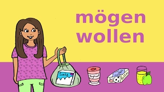 Deutsche Modalverben lernen: mögen, möchten & wollen + Essen & Trinken –  Learn German Modal Verbs