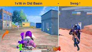 🔥1v16 situation in old basin | Pubg mobile lite rush gameplay - INSANE LION