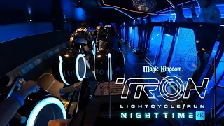 Tron Lightcycle Run Nighttime POV 4K | Walt Disney World