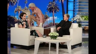 Claire Foy Gets a Scare from the ‘Queen’