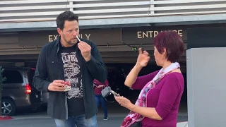 Andy Gross does an amazing cigarette magic trick.