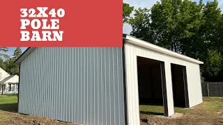 32x40 Pole Barn - Budget Build