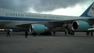 PRESIDENT OBAMA ARRIVAL TO NEW YORK'S JFK AIRPORT