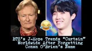 BTS’s J-Hope Trends “Curtain” Worldwide After Forgetting Conan O’Brien’s Name