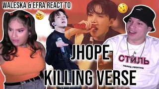 Waleska & Efra react to BTS J-Hope's Killing Verse |Dingo ver. Ugh, Tear, Cypher3&4, Ego, Just Dance