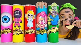 YumYum Mukbang 손가락 가족 노래 먹는 비디오 Eating Pringles Decoration #4