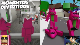 BROOKHAVEN MOMENTOS DIVERTIDOS VESTIDOS DE BARNEY (ROBLOX)