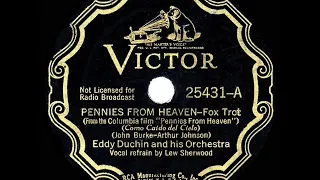 1936 HITS ARCHIVE: Pennies From Heaven - Eddy Duchin (Lew Sherwood, vocal)