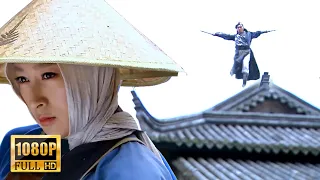 The ninja tried to attack from high altitude, but the girl was a master of swordsmanship.