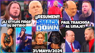 WWE SmackDown 31 Mayo 2024 | RESUMEN Y RESULTADOS