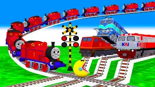 踏切アニメ  あぶない電車 TRAIN 🚦 Fumikiri 3D Railroad Crossing Animation # train