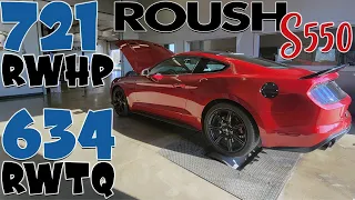 2019 Mustang GT Roush Supercharger (720 RWHP Roush Phase 2 part number 422184) Dyno Pull