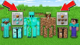 Minecraft NOOB vs PRO: WHICH CRAFT GOLEM IS THE BEST IN VILLAGE DIRT VS DIAMOND 100% trolling