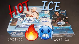 BACK ONTO THE ICE WITH EXQUISITELY BIG RESULTS! 2021-22 UPPER DECK ICE HOBBY BOX +4 PACKS OF 2022-23