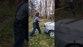Wood Splitting Hammer vs Car