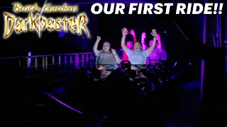 Our First Ride on DarKoaster! - Busch Garden's New Indoor Roller Coaster!