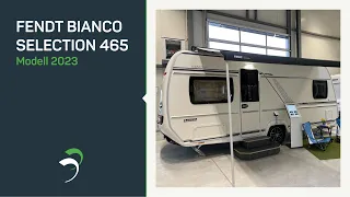 Wohnwagen mit THULE Markise und  Außenstauklappe – Fendt Bianco Selection 465 SFB Intercaravaning