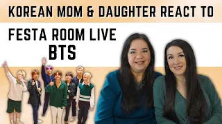 BTS "Festa Room Live 2021" REACTION Video | Korean-American mom & daughters first time hearing