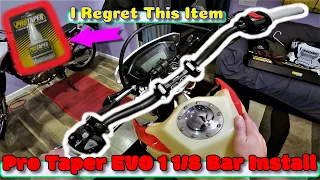 How To Replace OEM Bars With Pro Taper EVO 1 1/8 Fat Bars || CRF250L