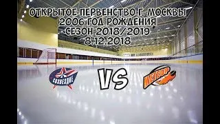 Созвездие vs Метеор  Открытое первенство г. Москвы 2006 г.р. Сезон 2018/2019 (8.12.2018)