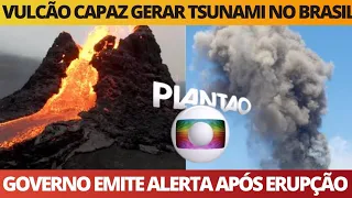 Governo acaba de emitir alerta após erupção do Vulcão Cumbre Vieja, capaz de gerar tsunami no Brasil