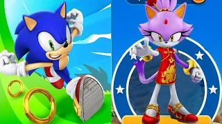 Sonic Dash - Lunar Blaze Unlocked & Fully Upgraded Update - All 49 Characters Unlocked Gameplay