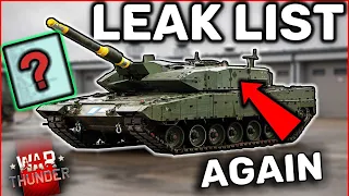 War Thunder Update Leaklist is looking promising