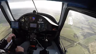 Touch and go at EKYT Aalborg airport, on a windy day.