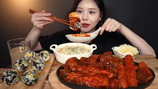 ENG SUB)Spicy Braised Pork Ribs Cheesy Steamed Egg Custard Rice Balls MUKBANG ASMR Korean Real Sound