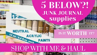 JUNK JOURNAL SUPPLIES At 5 Below PLUS ASMR AND HAUL 🩷